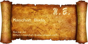 Maschat Buda névjegykártya